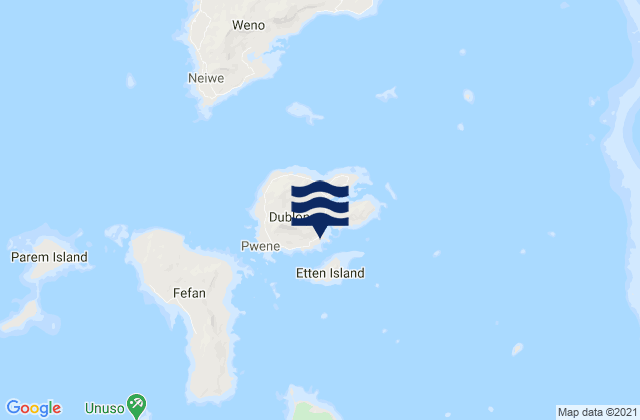 Mapa de mareas Dublon Island Truk Islands, Micronesia