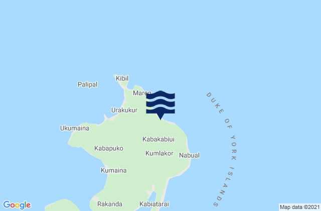 Mapa de mareas Duke of York, Papua New Guinea
