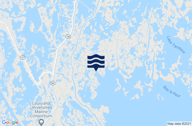 Mapa de mareas Dulac, United States