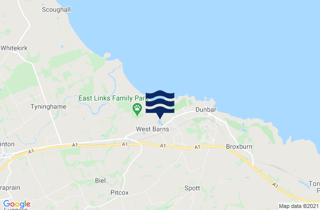 Mapa de mareas Dunbar/Belhaven Bay, United Kingdom