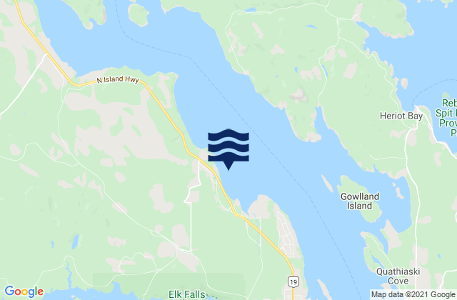 Mapa de mareas Duncan Bay, Canada