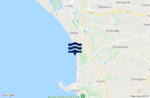 Mapa de mareas Dundonald, United Kingdom