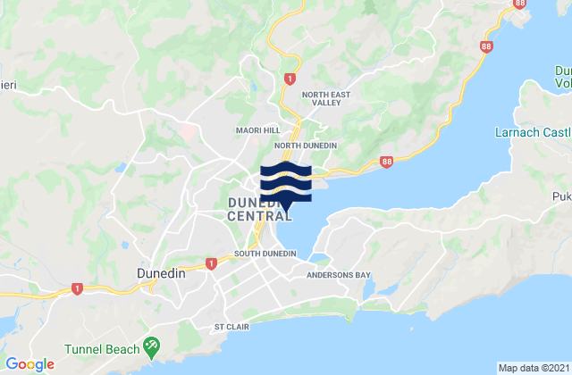 Mapa de mareas Dunedin, New Zealand