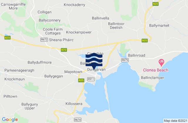 Mapa de mareas Dungarvan, Ireland