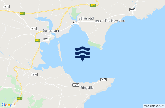 Mapa de mareas Dungarvan Harbour, Ireland