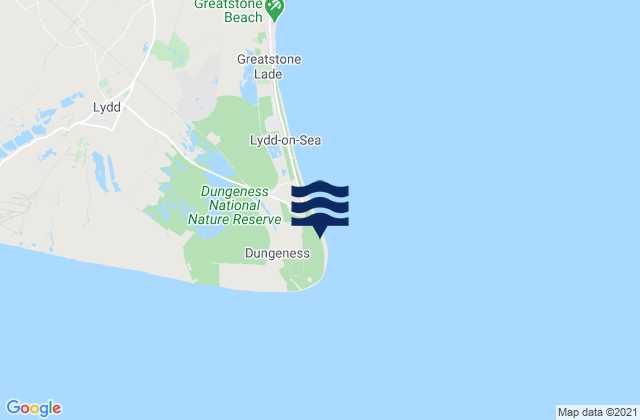 Mapa de mareas Dungeness Beach, United Kingdom