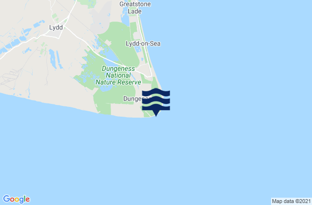 Mapa de mareas Dungeness Lighthouse, United Kingdom