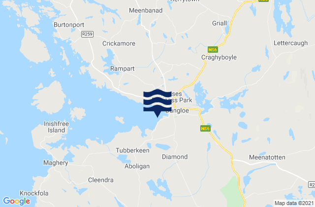 Mapa de mareas Dungloe, Ireland