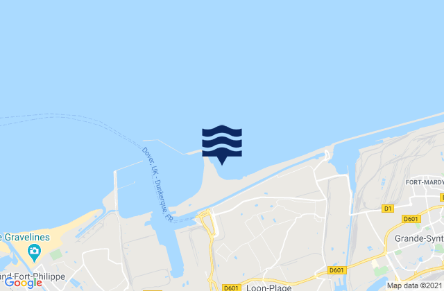 Mapa de mareas Dunkerque Ouest, France