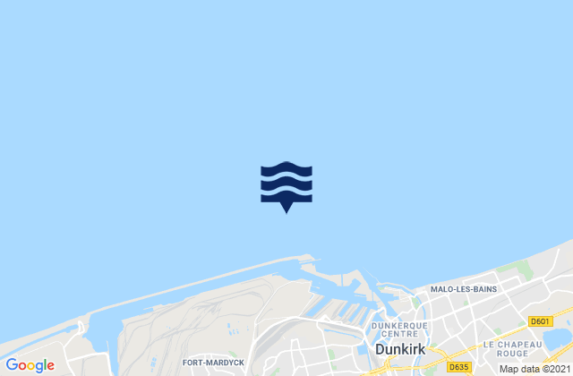 Mapa de mareas Dunkerque Port Est, France