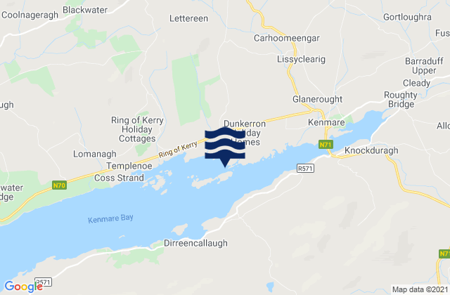 Mapa de mareas Dunkerron Island West, Ireland