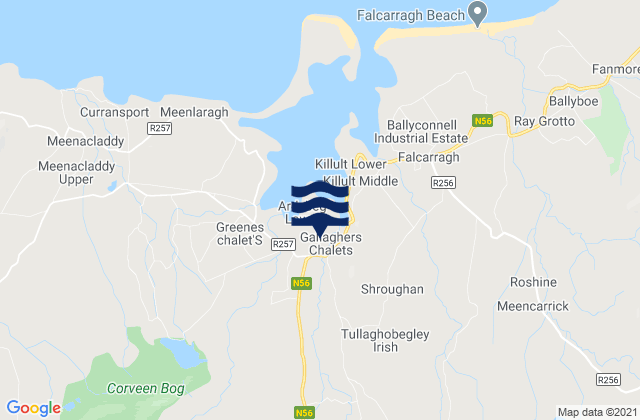 Mapa de mareas Dunlewy, Ireland