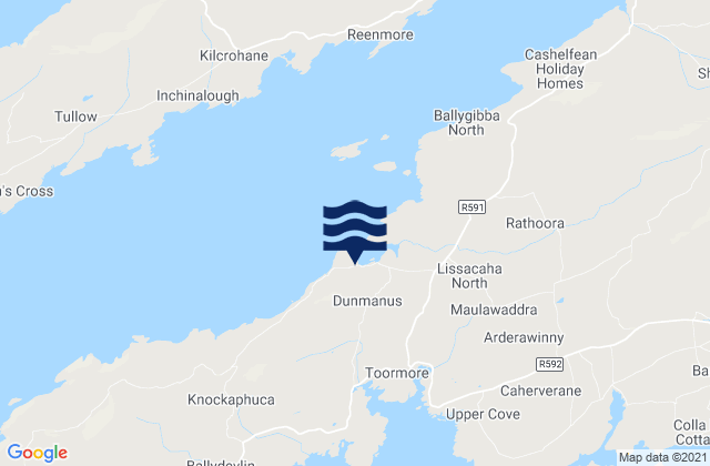 Mapa de mareas Dunmanus Harbour, Ireland