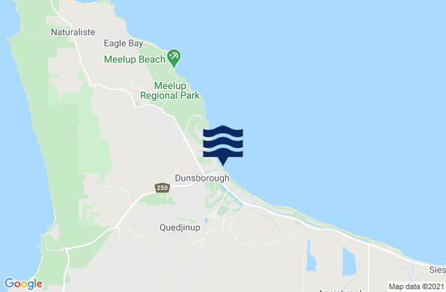 Mapa de mareas Dunsborough Beach, Australia