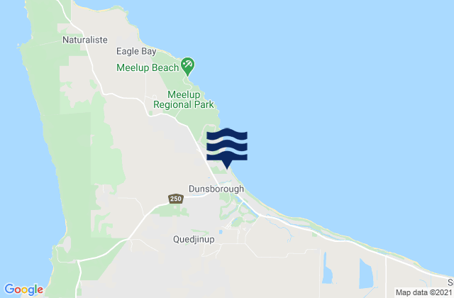 Mapa de mareas Dunsborough, Australia