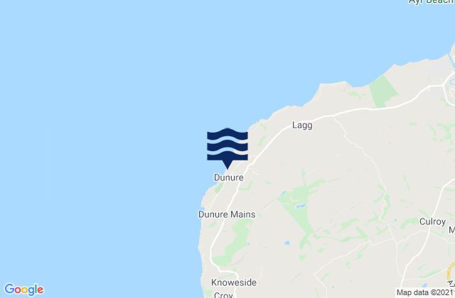 Mapa de mareas Dunure Beach, United Kingdom