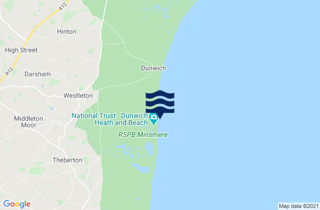 Mapa de mareas Dunwich Heath Beach, United Kingdom