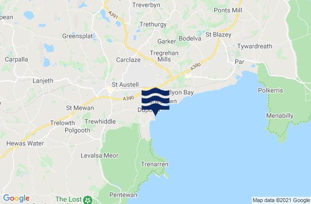 Mapa de mareas Duporth Beach, United Kingdom