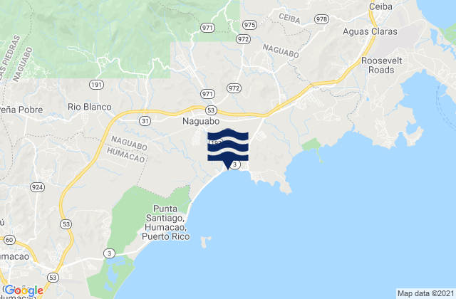 Mapa de mareas Duque, Puerto Rico