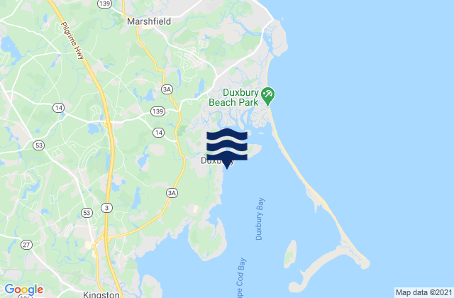 Mapa de mareas Duxbury Duxbury Harbor, United States