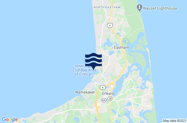 Mapa de mareas Dyer Prince Eastham, United States