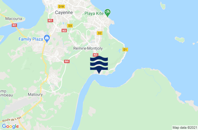 Mapa de mareas Dégrad des Cannes, French Guiana
