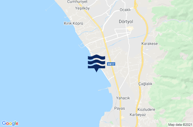 Mapa de mareas Dörtyol, Turkey