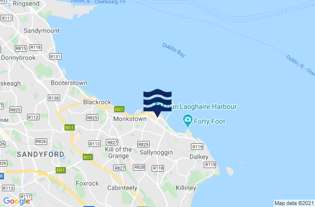 Mapa de mareas Dún Laoghaire-Rathdown, Ireland