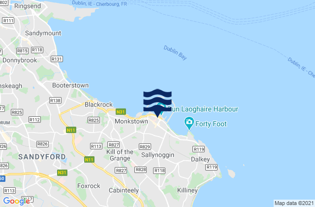 Mapa de mareas Dún Laoghaire, Ireland