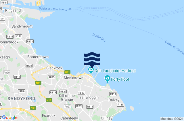Mapa de mareas Dún Laoghaire Harbour, Ireland