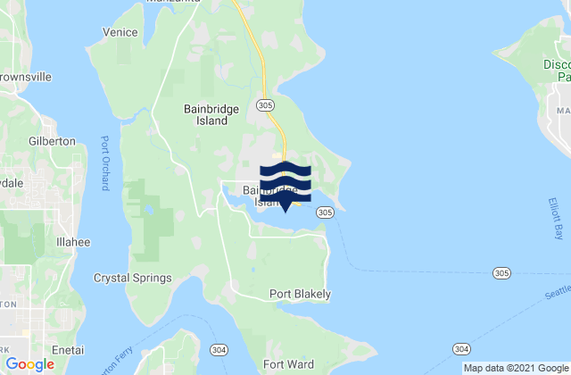 Mapa de mareas Eagle Harbor (Bainbridge Island), United States