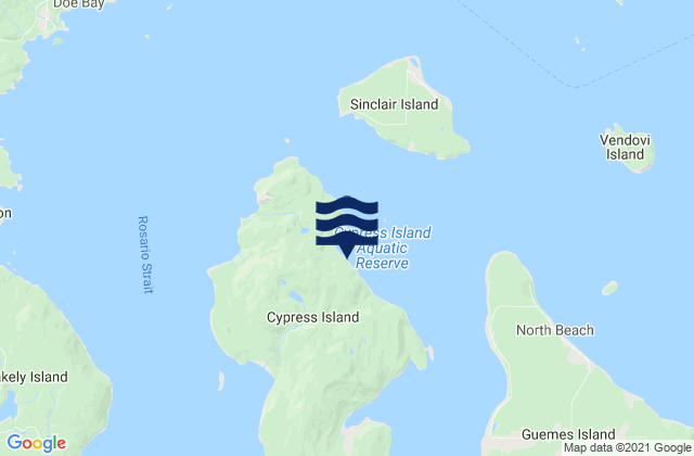 Mapa de mareas Eagle Harbor Cypress Island, United States