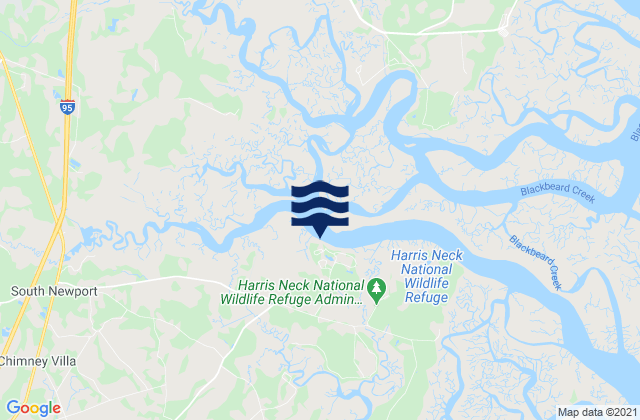 Mapa de mareas Eagle Neck (South Newport River), United States