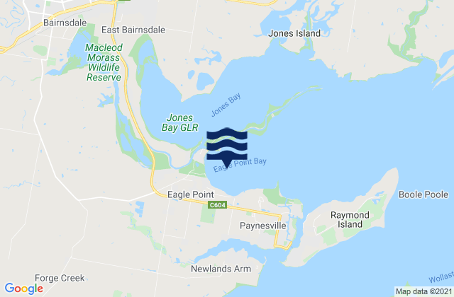 Mapa de mareas Eagle Point Bay, Australia