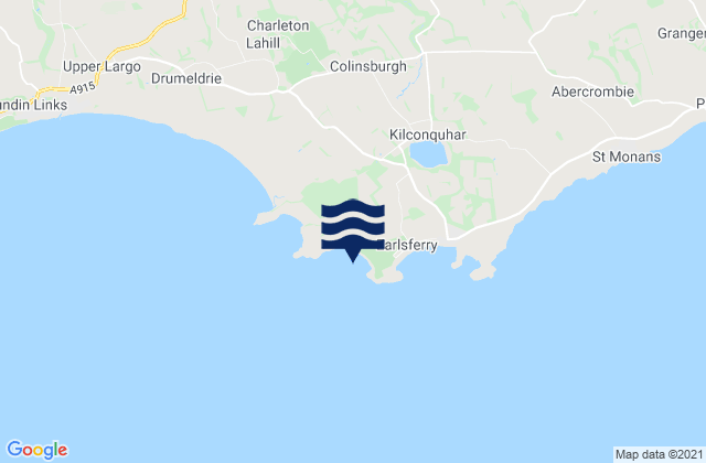 Mapa de mareas Earlsferry West Beach, United Kingdom