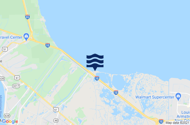 Mapa de mareas East Bank 1 Norco B. Labranche, United States