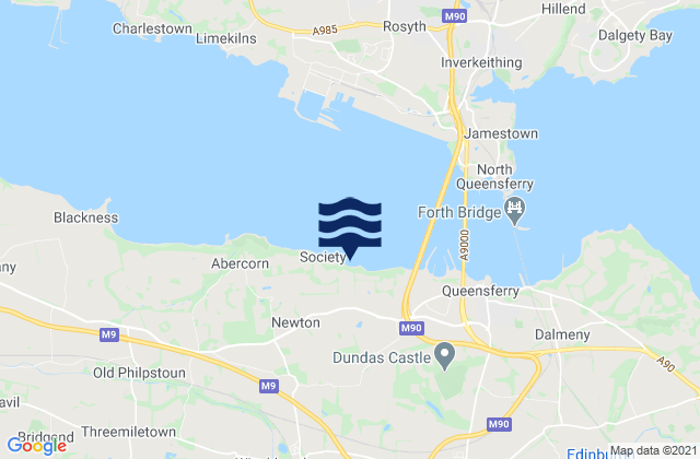 Mapa de mareas East Calder, United Kingdom