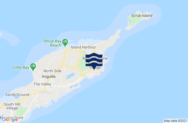 Mapa de mareas East End, Anguilla