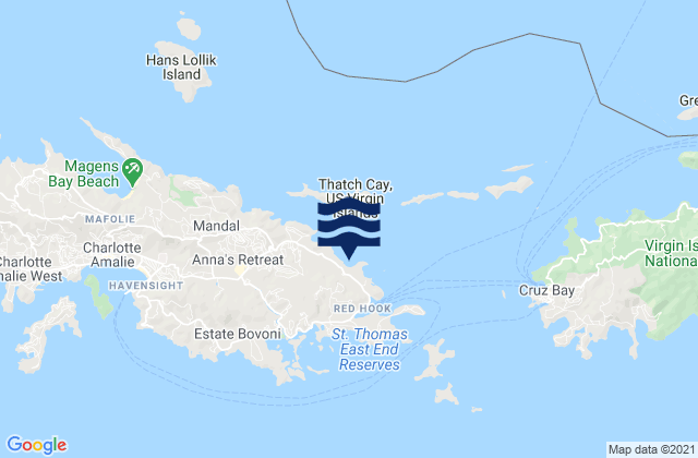 Mapa de mareas East End, U.S. Virgin Islands