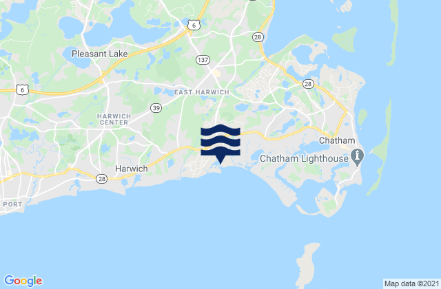 Mapa de mareas East Harwich, United States