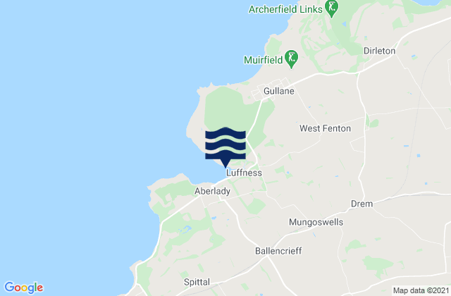 Mapa de mareas East Lothian, United Kingdom