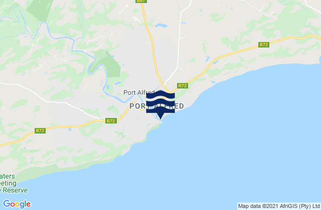 Mapa de mareas East Pier (Port Alfred), South Africa