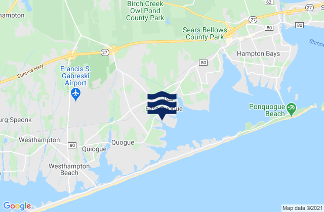 Mapa de mareas East Quogue, United States
