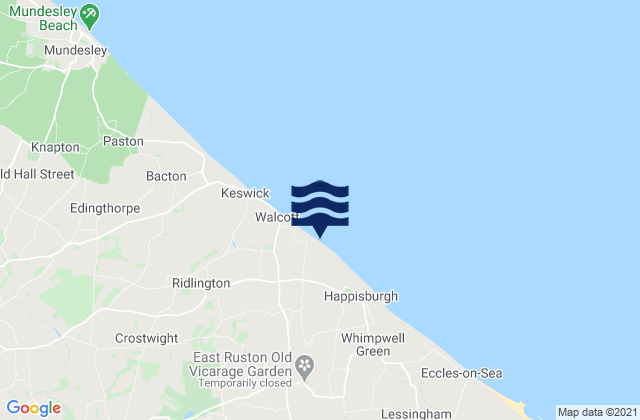 Mapa de mareas East Ruston, United Kingdom