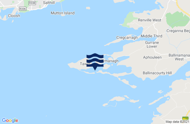 Mapa de mareas East Tawin, Ireland