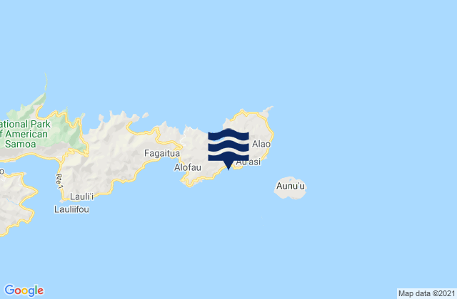 Mapa de mareas East Vaifanua County (historical), American Samoa