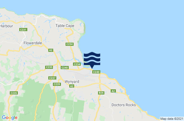 Mapa de mareas East Wynyard Beach, Australia