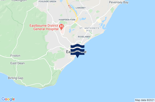 Mapa de mareas Eastbourne, United Kingdom