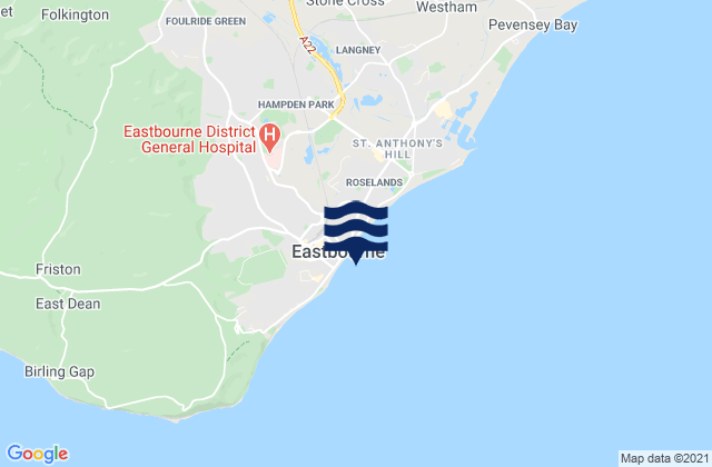 Mapa de mareas Eastbourne Pier, United Kingdom