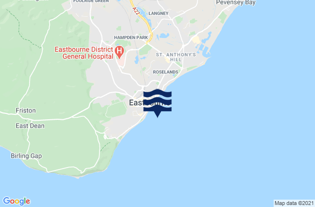 Mapa de mareas Eastbourne Seafront Beach, United Kingdom